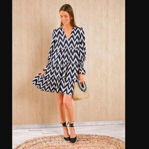 Navy Ikat Kenzo Dress